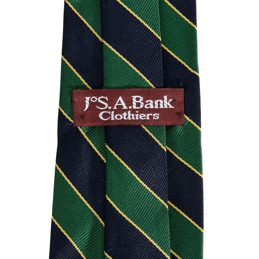 Jos. A. Bank Repp Stripe Silk Necktie Somerset Light Infantry Regimental USA VTG